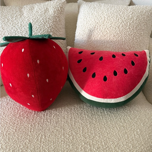 oeko tex Other - Red Strawberry and Watermelon Decorative Accent Pillows - NWT **Pick One**